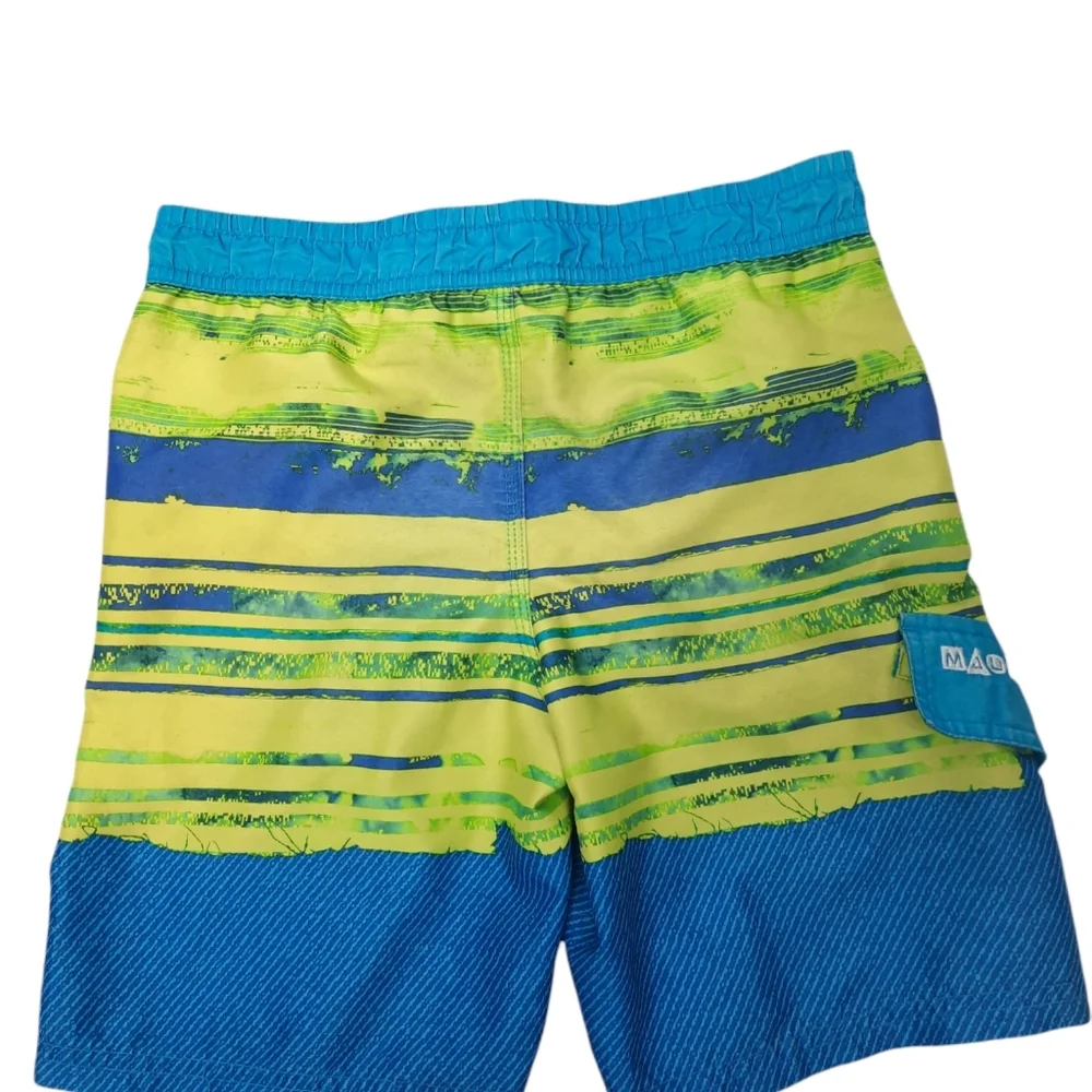Maui and Sons Neon Yellow and Blue Swim Trunks Sz 6 Boys- Make Offer❣️ - Picture 4 of 12